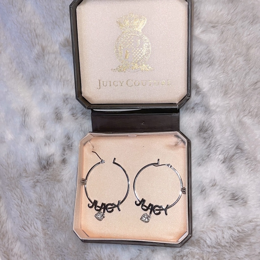 Juicy Couture Silver Hoop Earrings